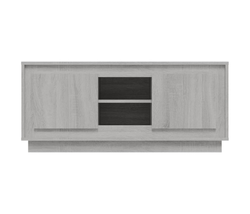 vidaXL Mueble para TV madera contrachapada gris Sonoma 102x35x45 cm