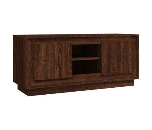 vidaXL Mueble para TV madera contrachapada roble marrón 102x35x45 cm