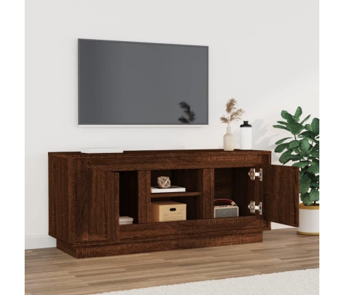 vidaXL Mueble para TV madera contrachapada roble marrón 102x35x45 cm