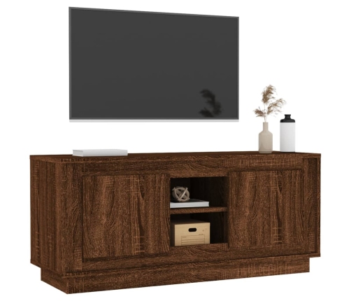 vidaXL Mueble para TV madera contrachapada roble marrón 102x35x45 cm