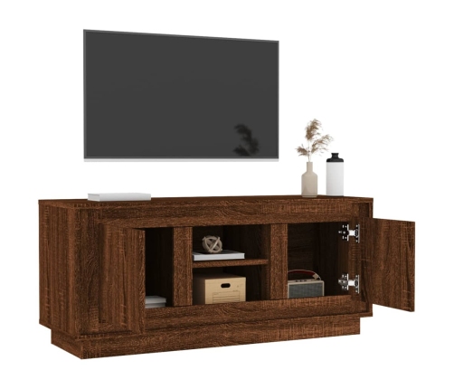 vidaXL Mueble para TV madera contrachapada roble marrón 102x35x45 cm