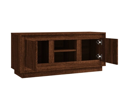 vidaXL Mueble para TV madera contrachapada roble marrón 102x35x45 cm