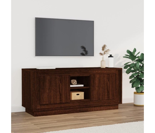 vidaXL Mueble para TV madera contrachapada roble marrón 102x35x45 cm