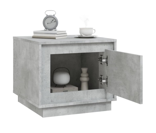 vidaXL Mesa de centro madera contrachapada gris hormigón 51x50x44 cm