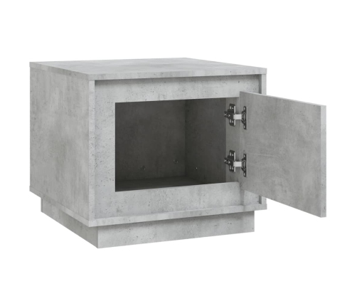 vidaXL Mesa de centro madera contrachapada gris hormigón 51x50x44 cm