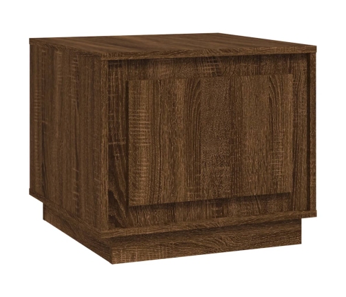 Mesa de centro madera contrachapada roble marrón 51x50x44 cm