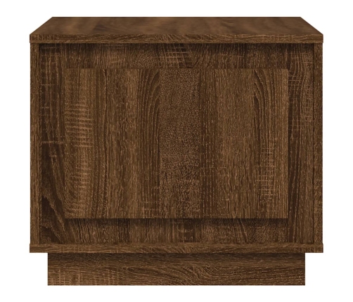 Mesa de centro madera contrachapada roble marrón 51x50x44 cm