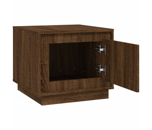 Mesa de centro madera contrachapada roble marrón 51x50x44 cm