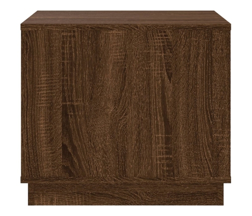 Mesa de centro madera contrachapada roble marrón 51x50x44 cm