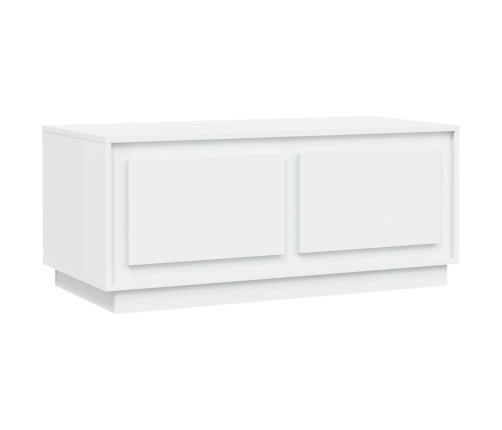 Mesa de centro madera contrachapada blanco 102x50x44 cm