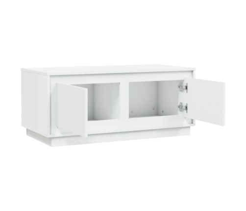 Mesa de centro madera contrachapada blanco 102x50x44 cm