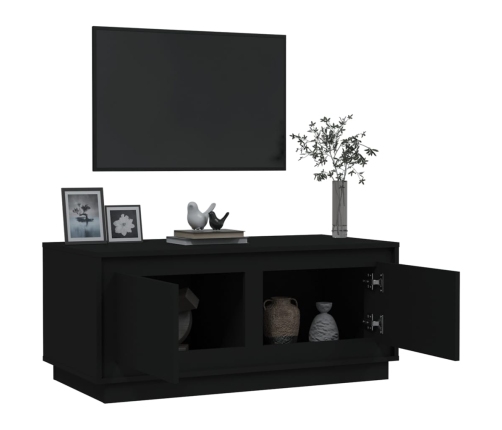 Mesa de centro madera contrachapada negro 102x50x44 cm