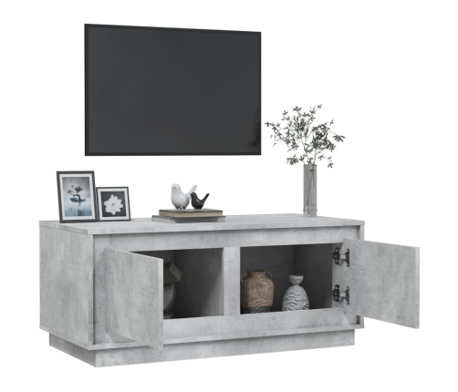 Mesa de centro madera contrachapada gris hormigón 102x50x44 cm