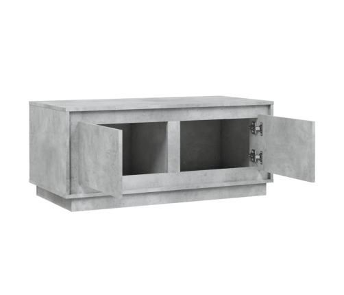 Mesa de centro madera contrachapada gris hormigón 102x50x44 cm