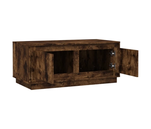 Mesa de centro madera contrachapada roble ahumado 102x50x44 cm