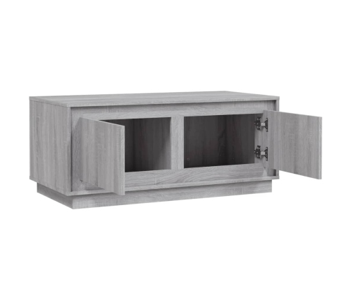 Mesa de centro madera contrachapada gris Sonoma 102x50x44 cm