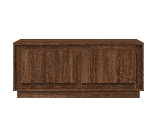 Mesa de centro madera contrachapada marrón roble 102x50x44 cm