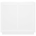 Aparador de madera contrachapada blanco 80x34x75 cm