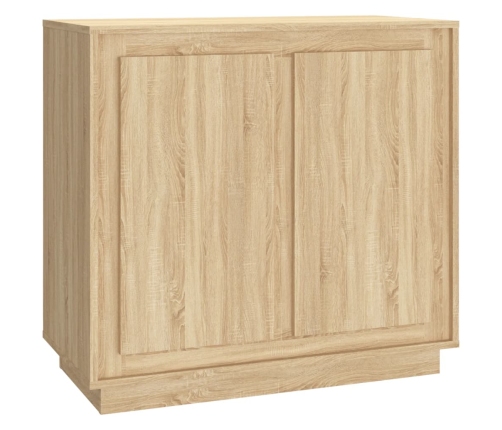 Aparador madera contrachapada color roble Sonoma 80x34x75 cm