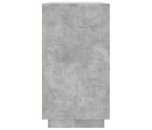 Aparador de madera contrachapada gris hormigón 80x34x75 cm