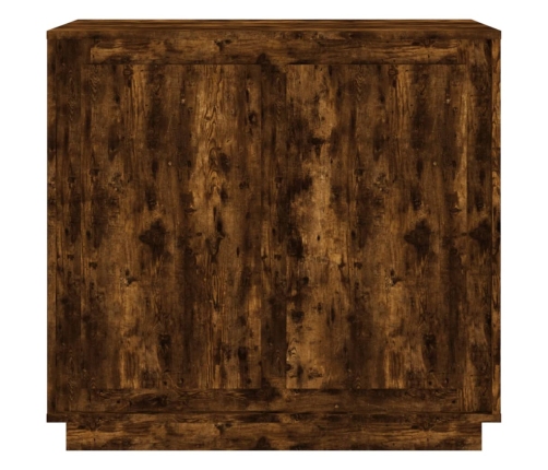 Aparador madera contrachapada color roble ahumado 80x34x75 cm