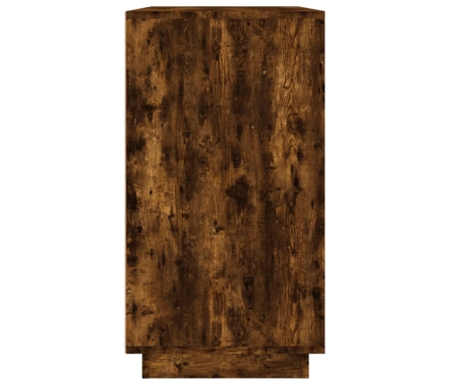 Aparador madera contrachapada color roble ahumado 80x34x75 cm