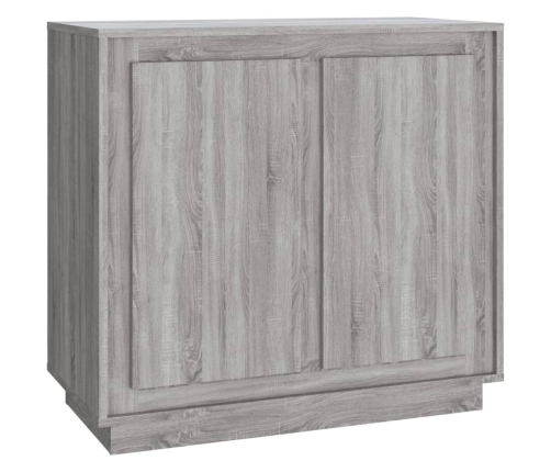 Aparador de madera contrachapada gris Sonoma 80x34x75 cm