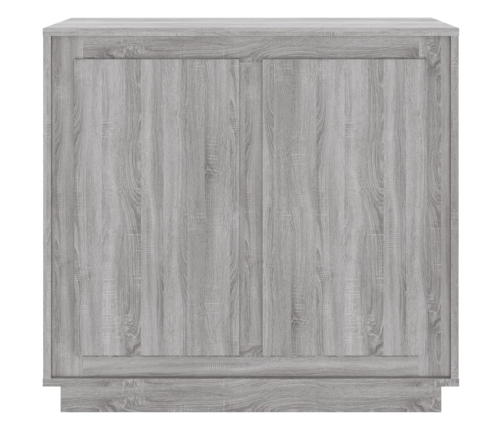 Aparador de madera contrachapada gris Sonoma 80x34x75 cm