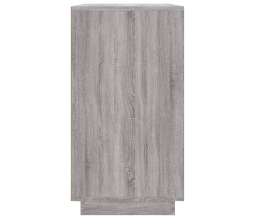 Aparador de madera contrachapada gris Sonoma 80x34x75 cm