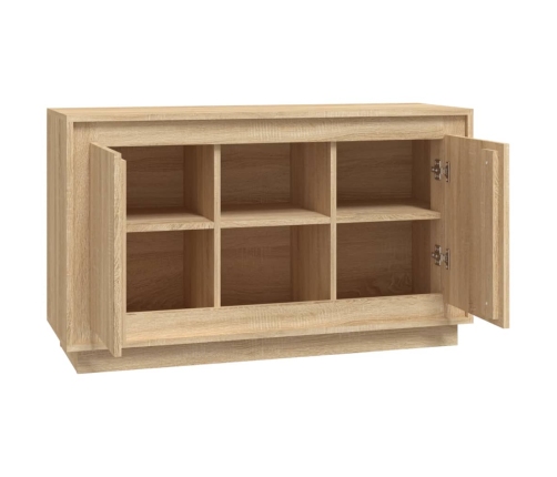 Aparador de madera contrachapada roble Sonoma 102x35x60 cm