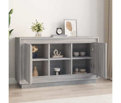 Aparador de madera contrachapada gris Sonoma 102x35x60 cm