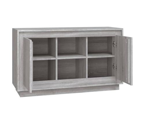 Aparador de madera contrachapada gris Sonoma 102x35x60 cm