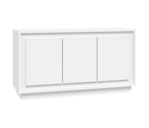 Aparador madera contrachapada blanco 102x35x55 cm