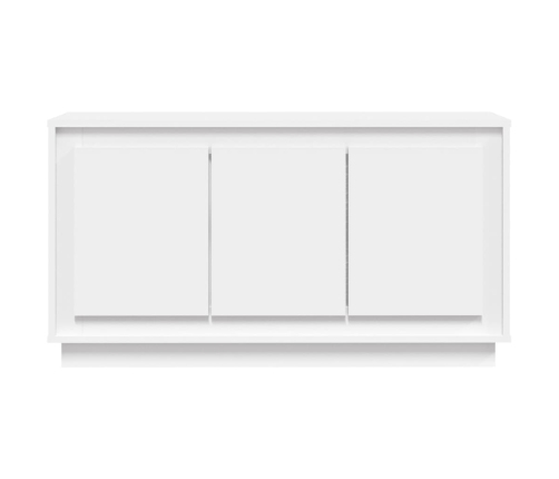 Aparador madera contrachapada blanco 102x35x55 cm