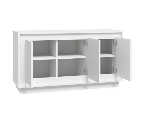 Aparador madera contrachapada blanco 102x35x55 cm