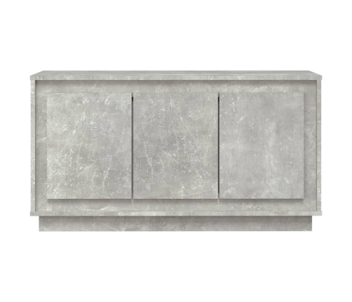 Aparador de madera contrachapada gris hormigón 102x35x55 cm