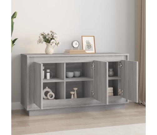 Aparador madera contrachapada gris Sonoma 102x35x55 cm