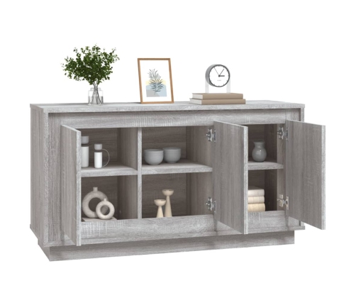 Aparador madera contrachapada gris Sonoma 102x35x55 cm