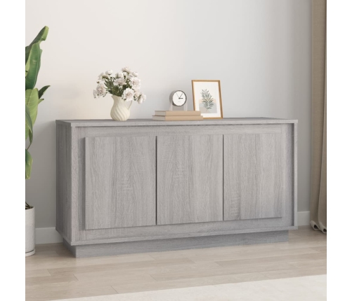 Aparador madera contrachapada gris Sonoma 102x35x55 cm