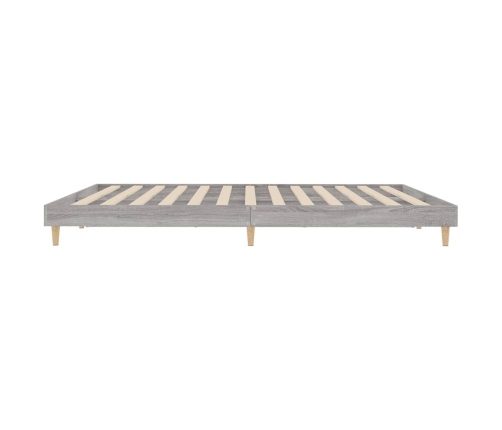 Estructura de cama madera de ingeniería gris Sonoma 200x200 cm