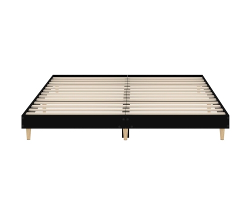 Cama sin colchón negro 180x200 cm madera de ingeniería