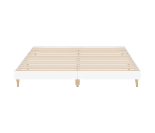 Estructura de cama madera de ingeniería blanca 150x200 cm