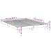 Estructura de cama sin colchón madera marrón roble 150x200 cm