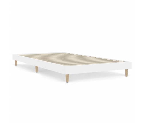 Estructura de cama madera de ingeniería blanca 100x200 cm