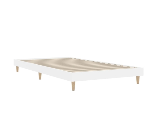 Estructura de cama madera de ingeniería blanca 100x200 cm