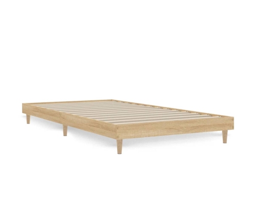 Estructura de cama sin colchón madera roble Sonoma 100x200 cm