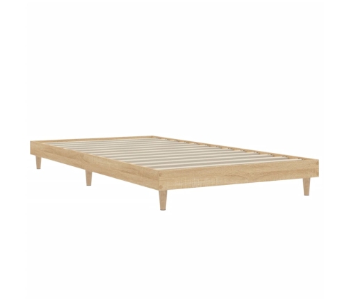 Estructura de cama sin colchón madera roble Sonoma 100x200 cm