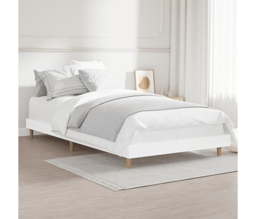 Estructura de cama madera de ingeniería blanca 90x200 cm