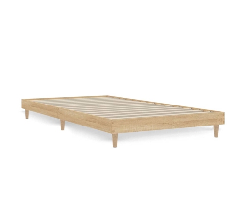 Estructura de cama sin colchón madera roble Sonoma 90x200 cm