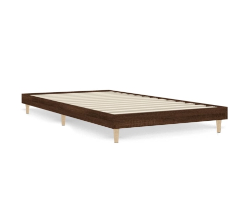 Estructura de cama sin colchón madera marrón roble 90x200 cm